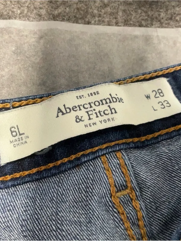 Abercrombie & Fitch Jeans Womens 6L W28 L33 Dark Wash Slim Straight Stretch - Image 3