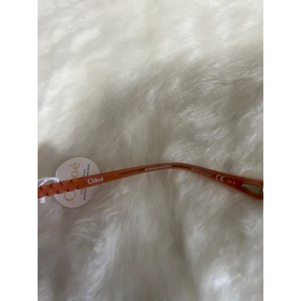 Chloé Core 56mm Square Sunglasses Nude Nude Orange Womens Size NS - Image 10