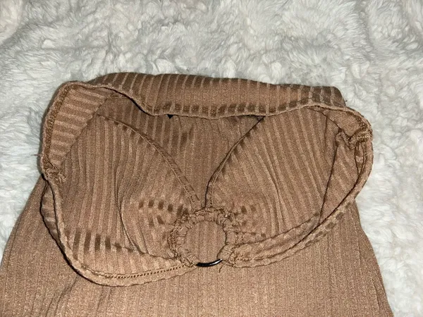 SheIn Brown Knit Halter Top Dress - Image 7