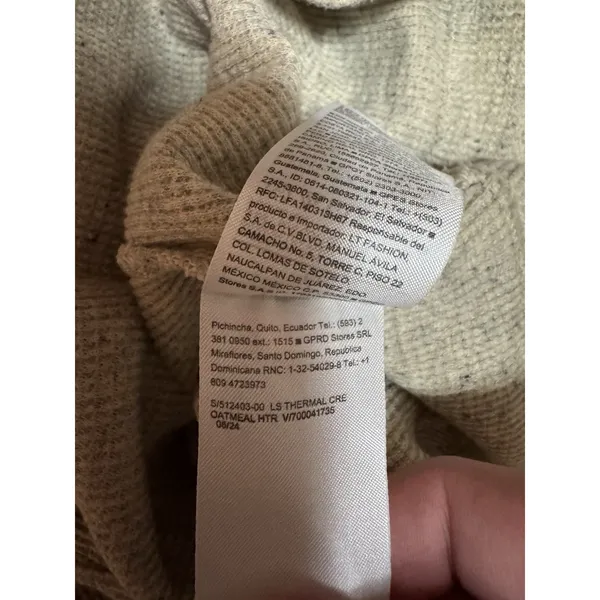 Old Navy Waffle Knit Thermal Tee Shirt Soft Washed Long Sleeve Women‎ Size Small - Image 10