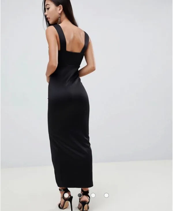 ASOS square neck midi dress with slit - Image 6