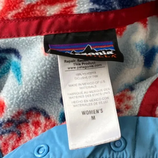 Patagonia Synchilla Fleece Floral RARE H4 - Image 6