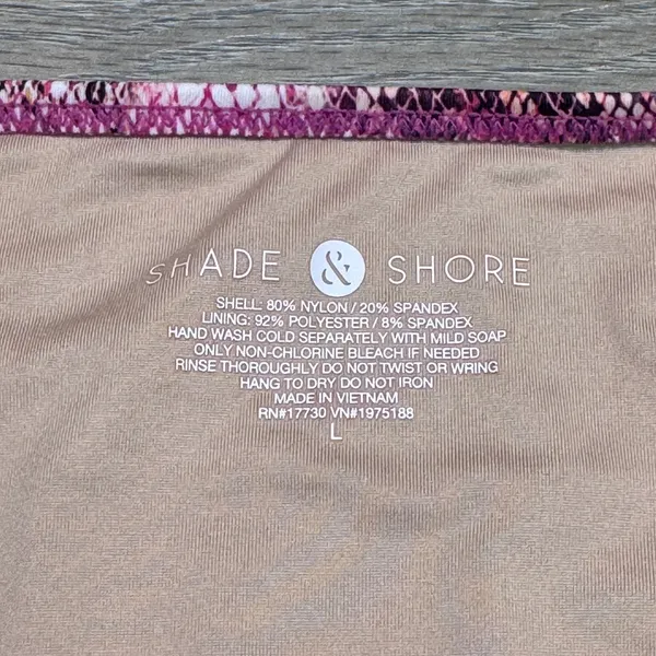Shade‎ & Shore Pink Snakeskin High Leg Extra Cheeky Bikini Bottom Large NWT - Image 4