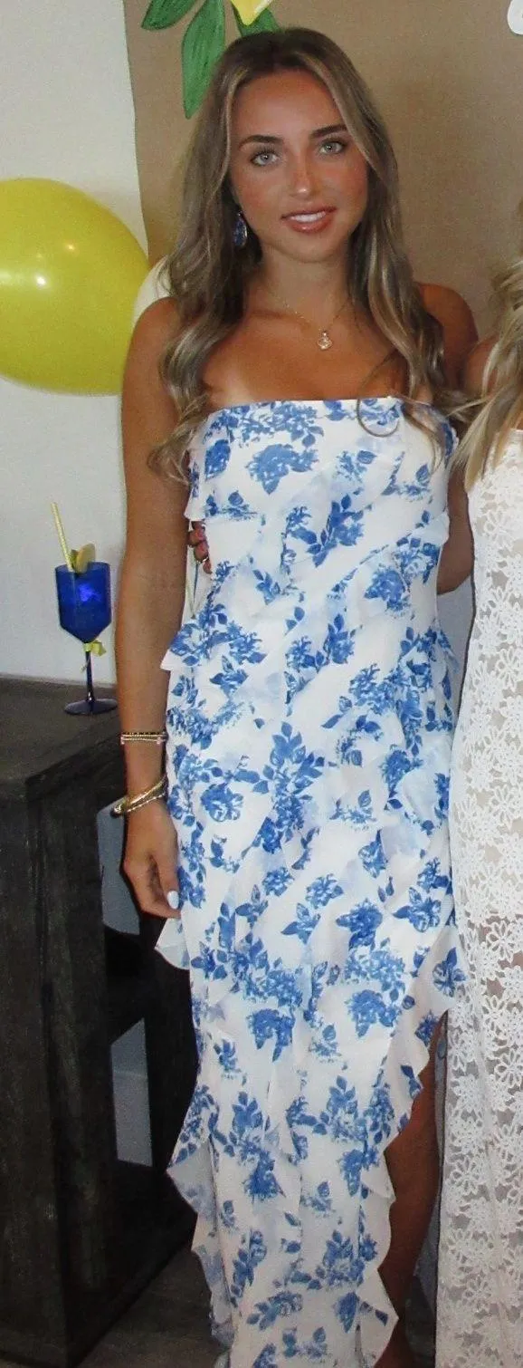 Floral dress Blue Size M - Image 2