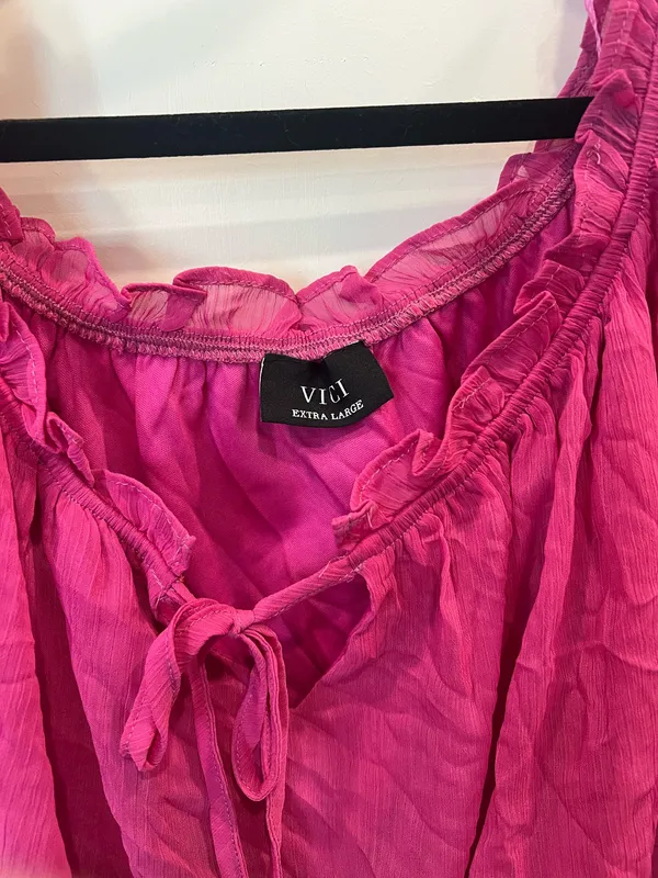 💖 VICI Pink Ruffle Tie Dress - Image 2