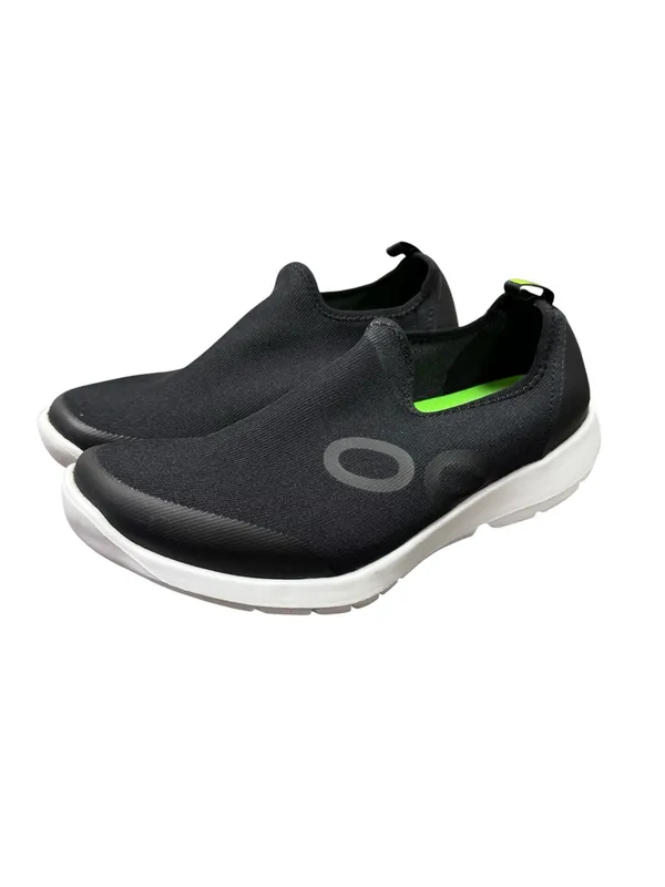 OOFOS OOmg Sport Slip On Lowtop Sneakers Shoes Black White Logo Womens 9 EU 40 - Image 2