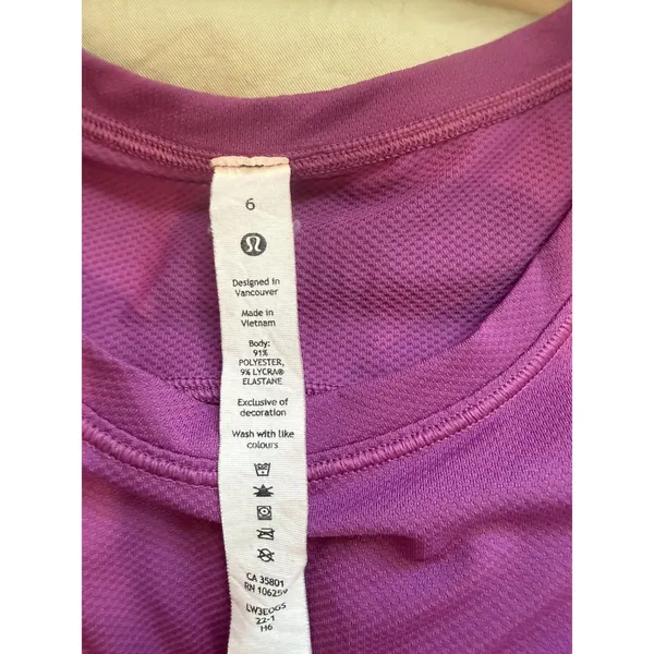 Lululemon High-Neck Running and Training T-Shirt Ripened Rasberry 6 Retail $58+ - Image 11