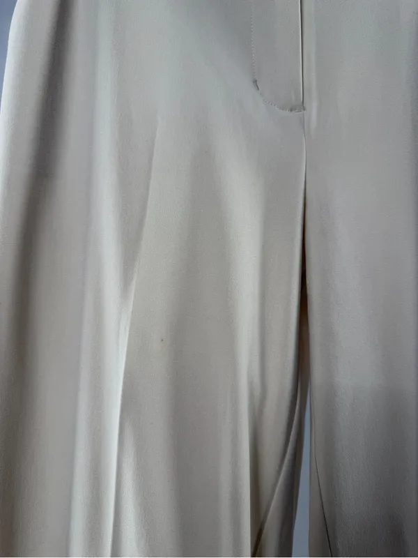 NWT OAK + FORT Wide Leg Suiting Pant in Oatmeal‎ Size 4 - Image 4