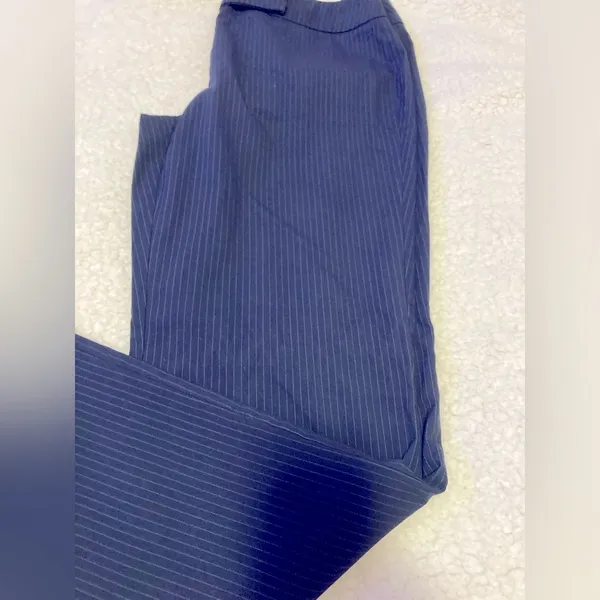 New York and Co. Blue pin striped Straight Leg Pants. - Image 5