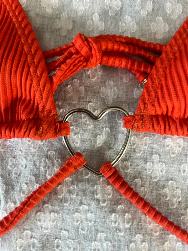 Ribbed Bikini Set Orange Size M - Image 6
