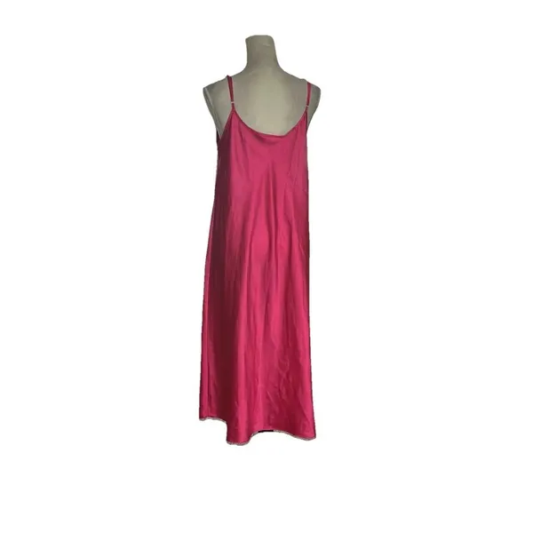 Women’s Pink Lingerie Slip Dress Nightgown Ruffles Chemise Sz L Romantic - Image 2