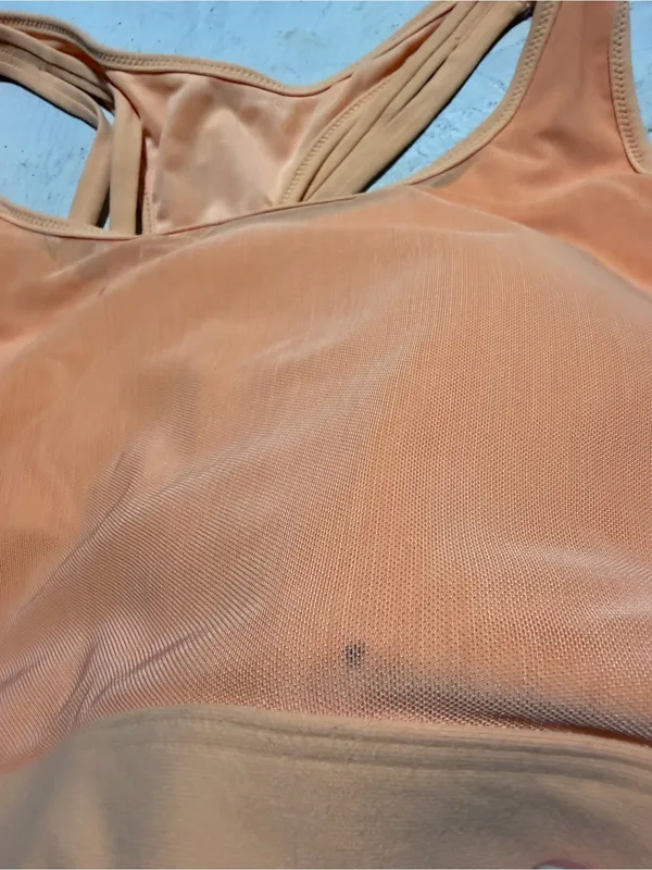 Fabletics orange peach athletic Sports Bra XL - Image 2