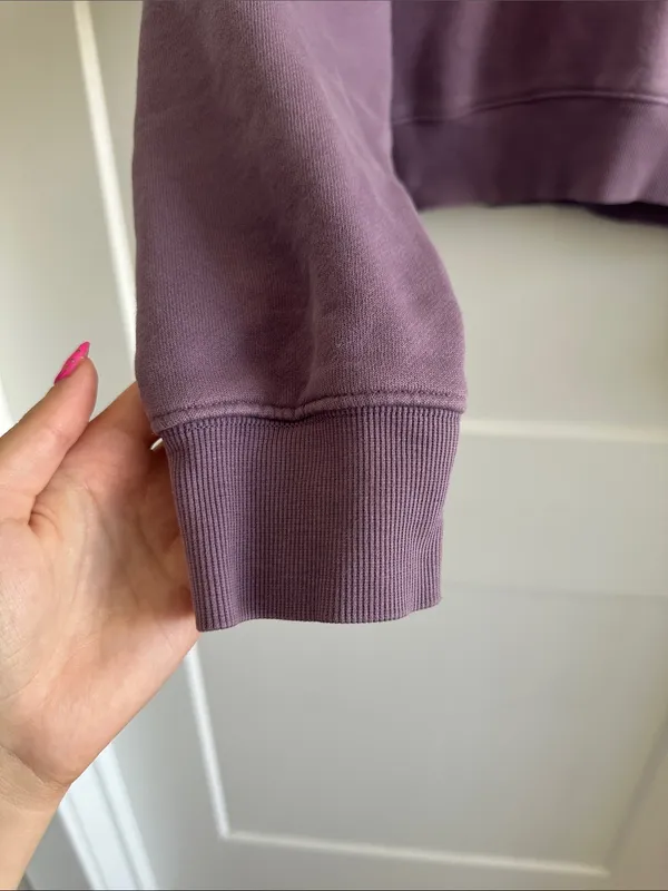 TNA cozy fleece cropped crew neck Purple - Image 2