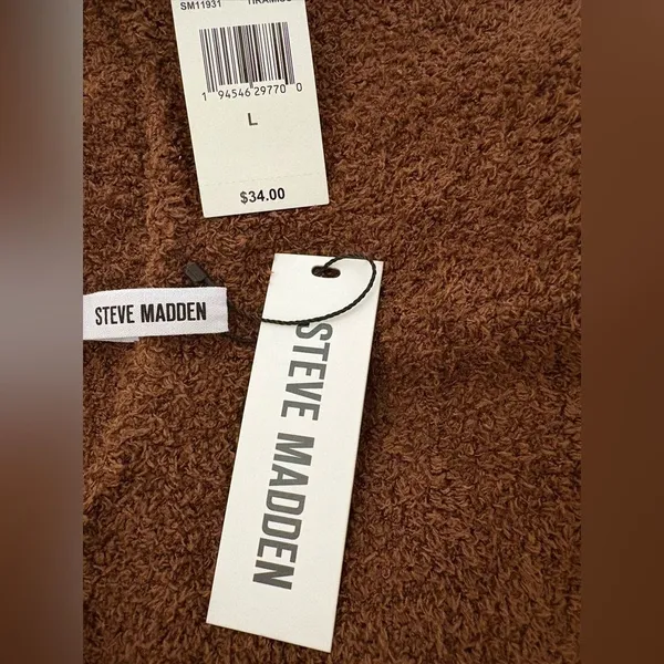 NWT Steve Madden Fuzzy Brown Tank Top sz L - Image 4
