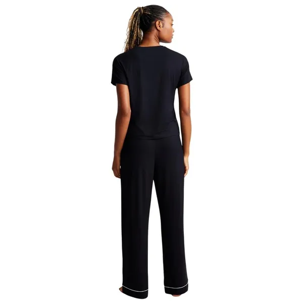 NEW State Of Day Womens Fluid Knit Pajama Shirt Top 100189787MS Deep Black XS - Image 6