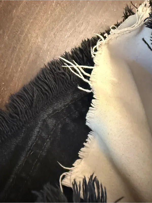 Levi's Black Distressed Frayed Hem Denim Shorts - Image 7
