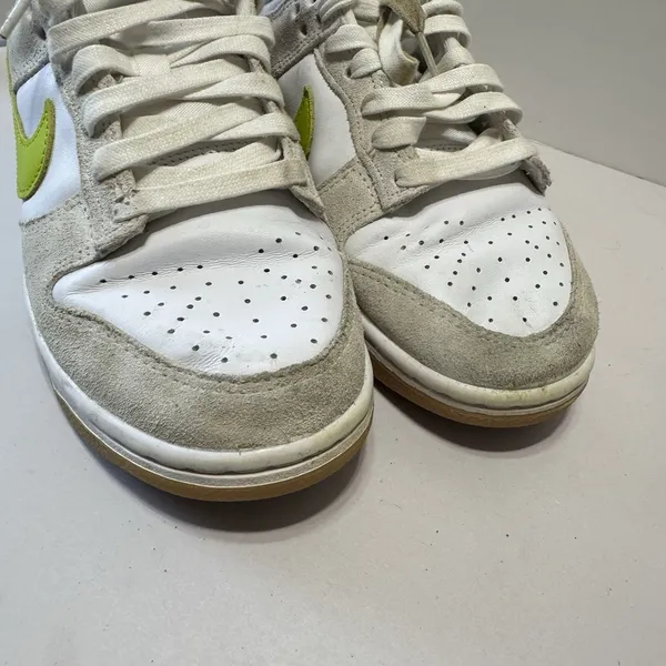 Nike Dunk Low Pro Sneakers Women’s 7.5 White & Bright Cactus Green Tennis‎ Shoes - Image 10