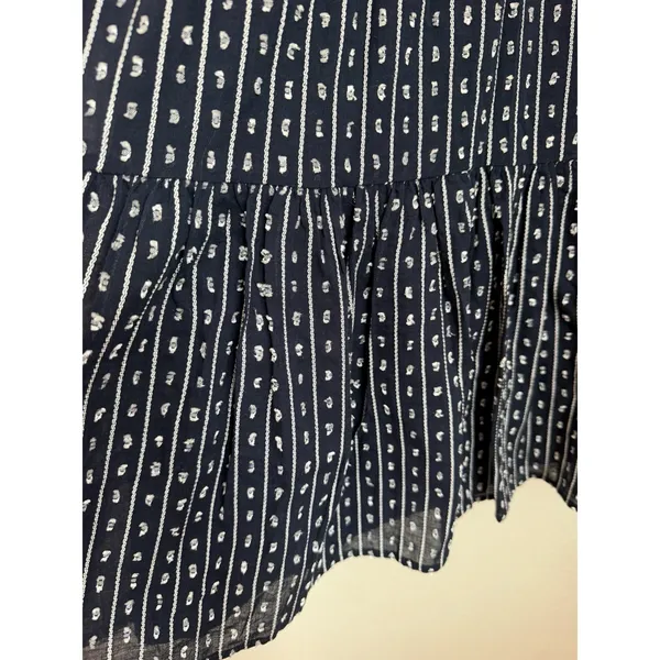 Tommy Hilfiger Women's Petite Long Sleeve Tie Tiered Skirt 3/4 Sleeve Blue $119 - Image 6