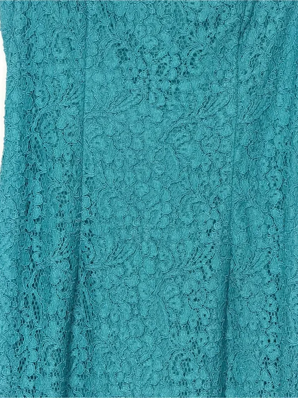 Adrianna Papell Teal Lace Cap-Sleeve Dress Sz 2 - Image 3