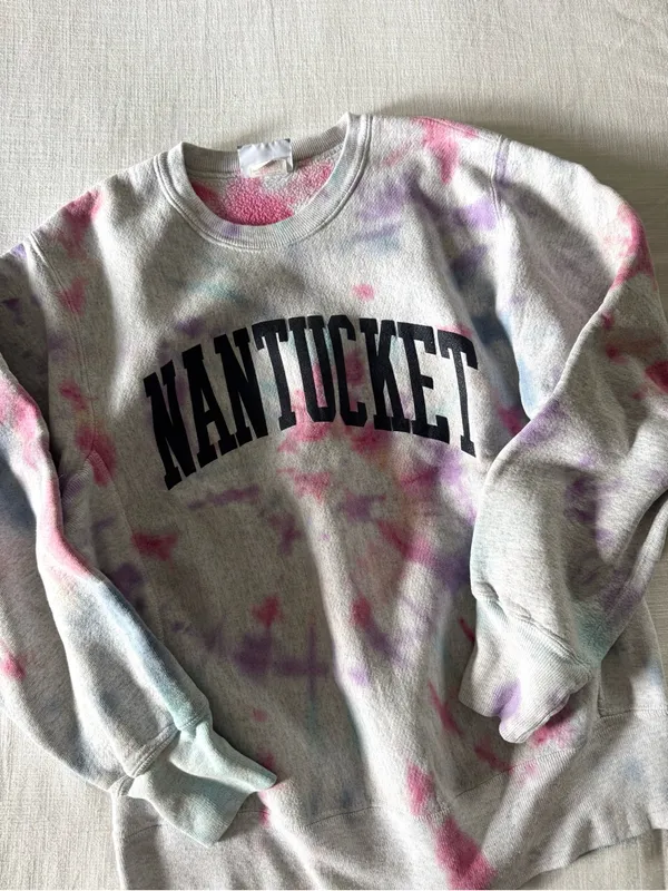 Nantucket Tie-Dye Sweatshirt - Lee Cross Grain Cotton, Large - Image 7