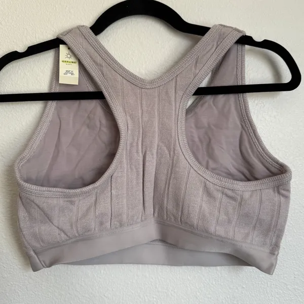 NWT AERIE‎ Ribbed Racerback Bra in Pale Purple - Image 2