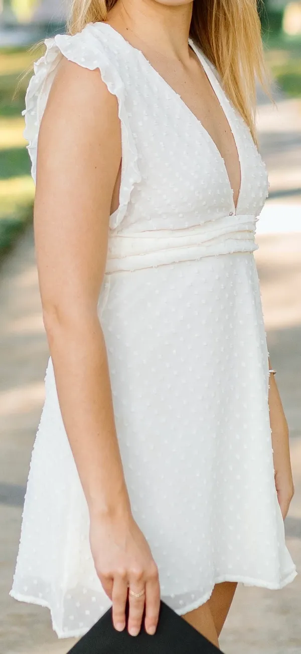Lucy in the Sky Cream Mini Dress - Image 2