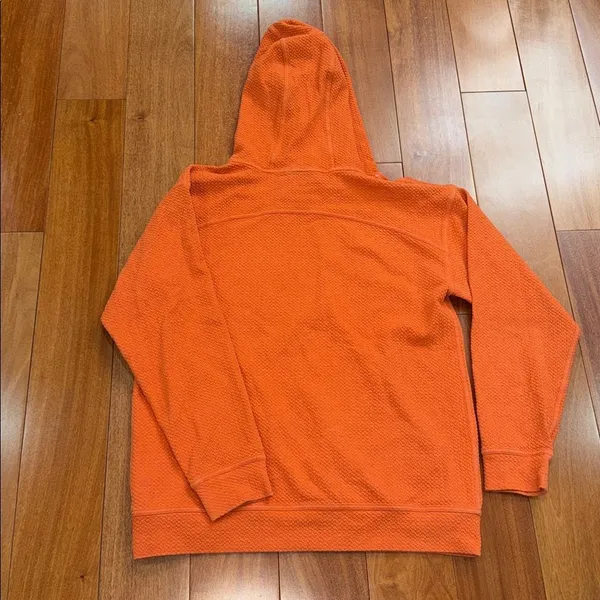 lululemon athletica All Yours Hoodie‎ Bubble Dot Textured Orange Hoodie size 10 - Image 4