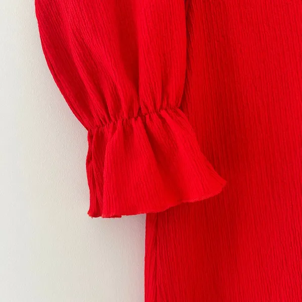 Asos Red Button Down Maxi Dress Sz 4 - Image 3