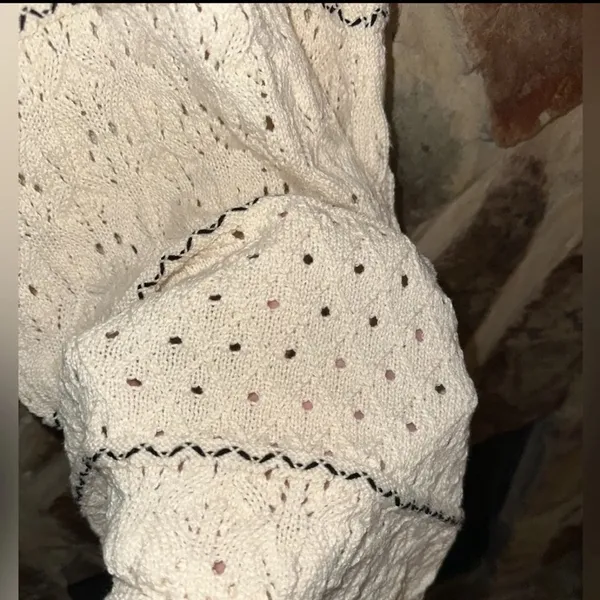Commense Paros Crochet Eyelet See Through Midi Dress size S - Image 5