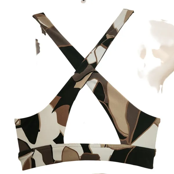 Offline By Aerie Camo Real Me Stretch Medium Support Ruched Sports Bra Medium - Image 4