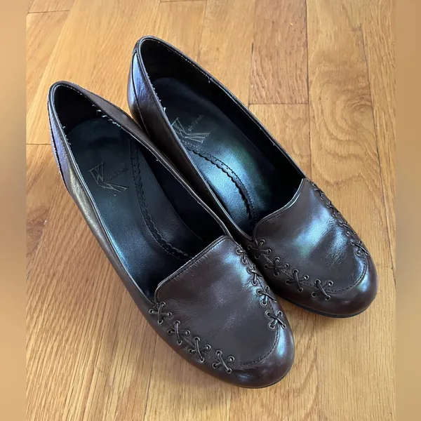 White Mountain Wedge Platform Shoes Brown Size 6 - Image 2