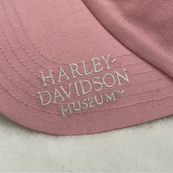 Harley-Davidson Motorcycles Museum Embroidered Logo Pink Adj Baseball Hat Cap - Image 2