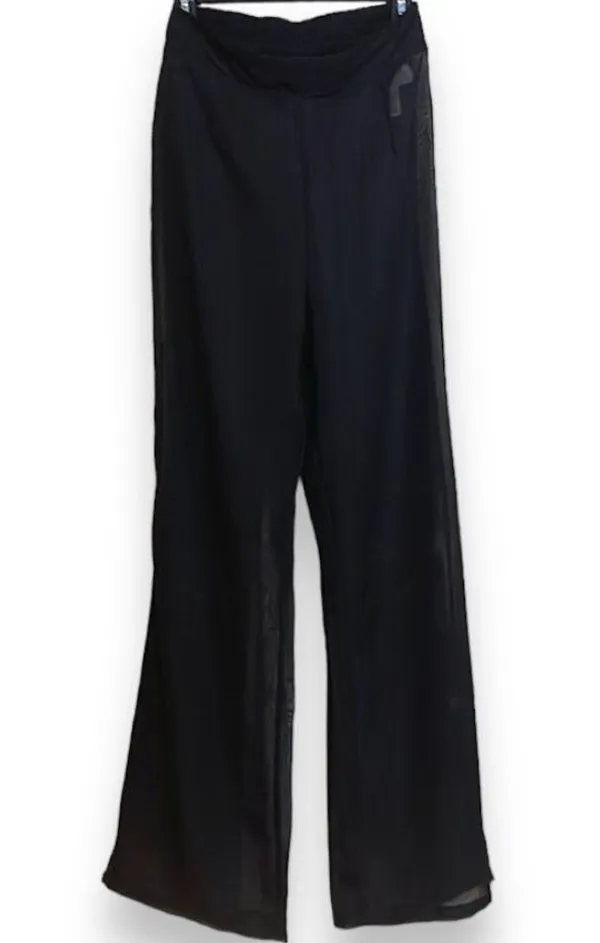 Nasty Gal Chiffon Wide Leg Beach Trouser Sheer Black Pants Women’s Size 6 NWT - Image 2