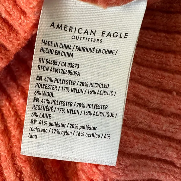 American Eagle, small coral knit sweater - Image 7