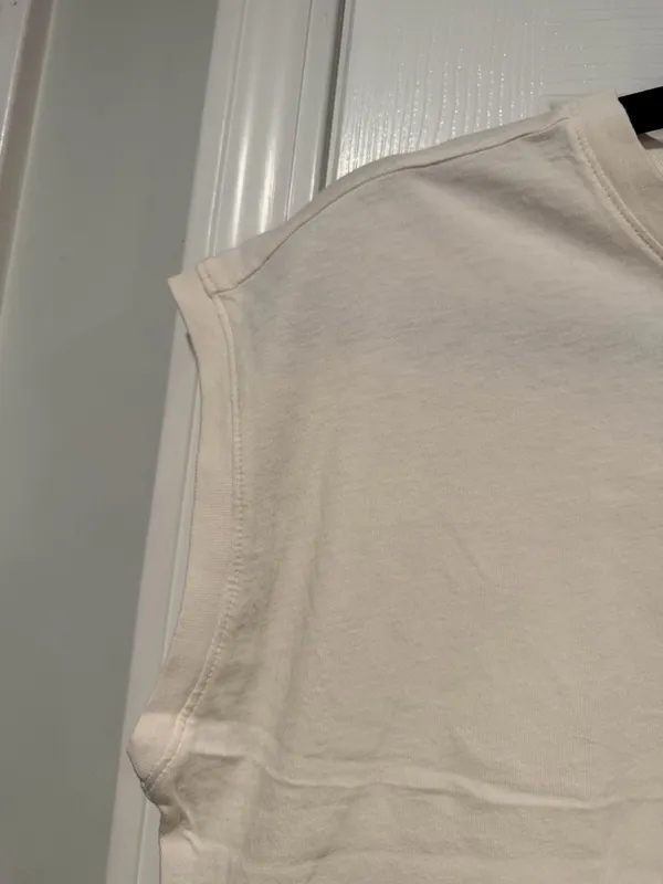 NWOT Madewell Size S Cream Softfade Cotton Sleeveless Crop Muscle Tee Shirt - Image 5