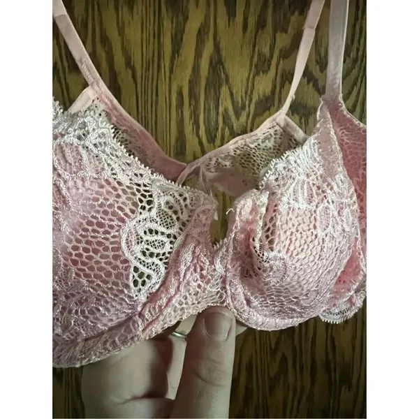 Very Sexy Victorias Secret Cup And Wings Pink Bra Push Up Without Padding 36C - Image 3