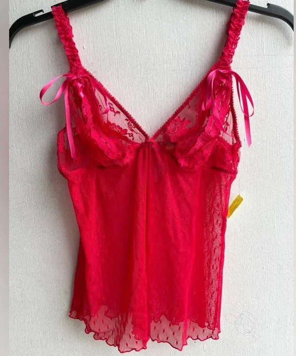 Victoria's Secrets Sexy Little Things Lace Babydoll Lingerie Top Size M A11 - Image 8