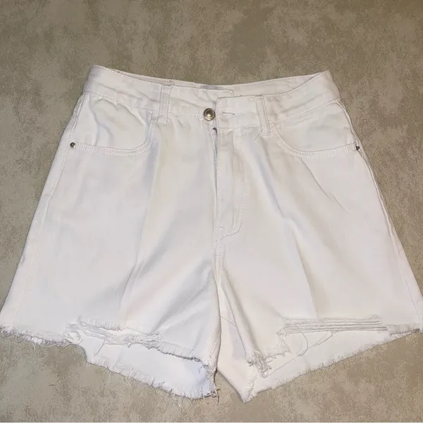 Princess Polly White High Waist Shorts - Image 5
