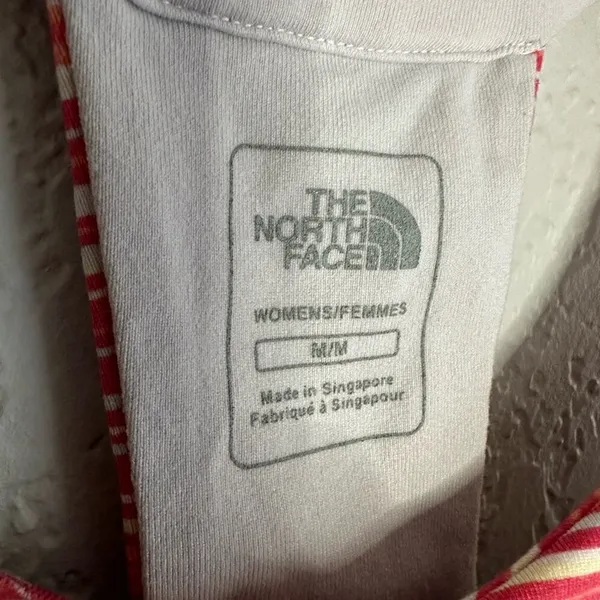 The North Face Orange Stripe Athletic Nylon Tank Top Vapor Wick Medium - Image 6