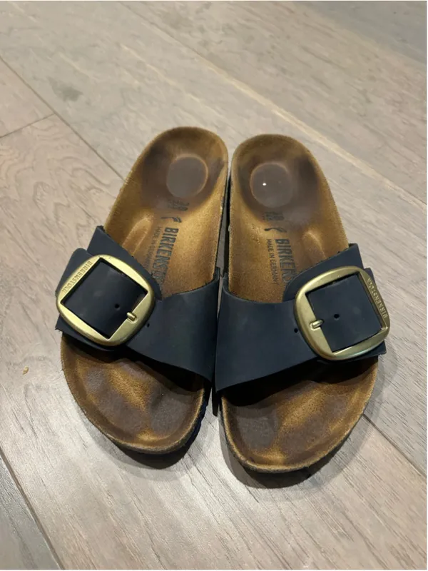 Birkenstock Madrid Big Gold Buckle Midnight Nubuck Nar - Navy - size 38 EU - Image 2