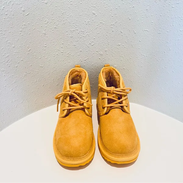UGG Women's Yellow Suede Ankle Booties - Image 8