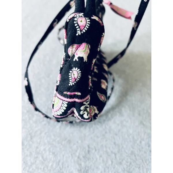 Vera Bradley Pink Elephants Retired Convertible Shoulder Crossbody Handbag Purse - Image 6