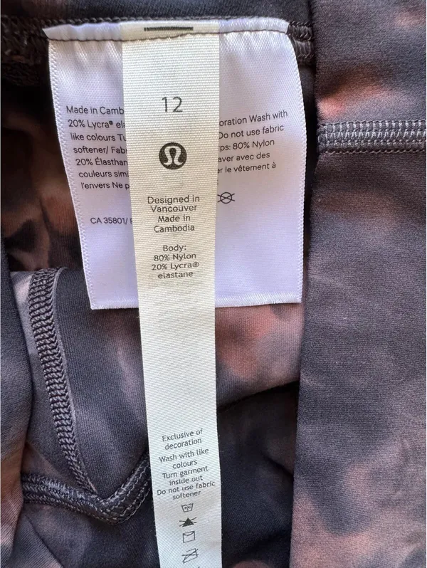 Lululemon Align High Rise 28” Diamond Dye Pink Pastel Size 12 NWT - Image 6