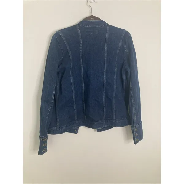 Charter Club Vintage Womens Denim Jacket 90’s M Dark Wash - Image 6