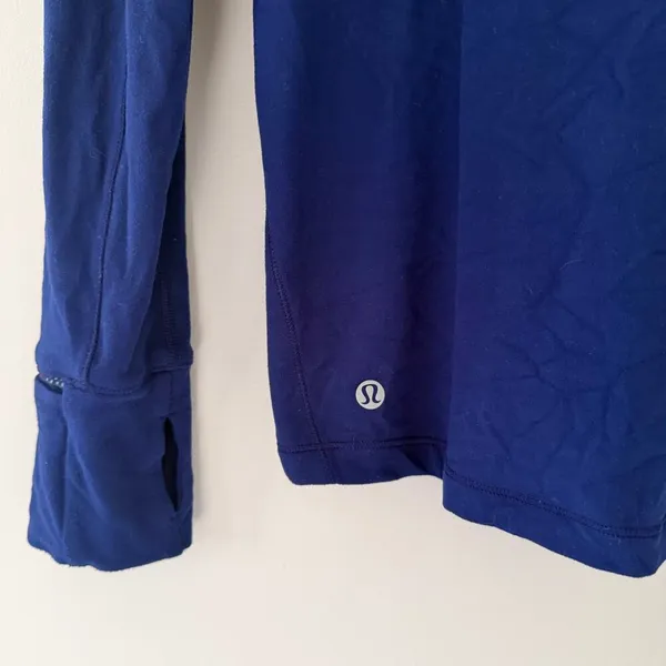 Lululemon Blue Quarter Zip 1/4 Zip Long Sleeve Workout Top‎ - Image 8