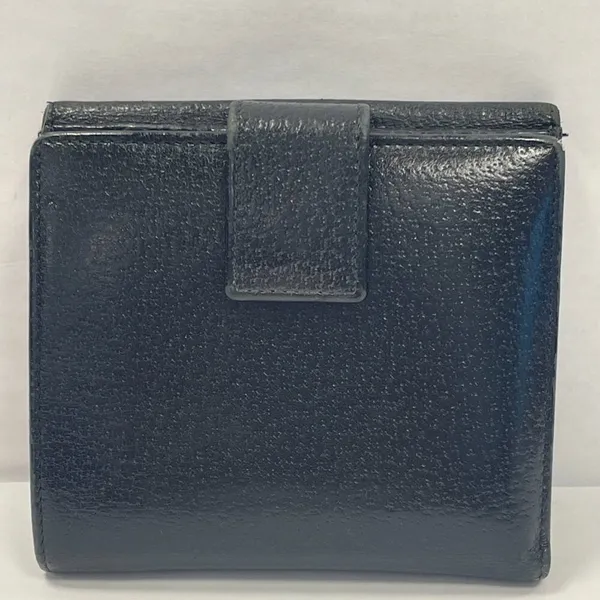 Gucci Eclipse Insignia Black Leather Compact Wallet - Preowned - Image 4
