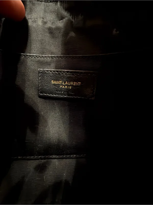Saint Laurent Lou Black YSL Camera Bag with Tassel Crossbody - Image 7