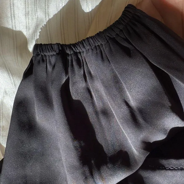 Abercrombie & Fitch Black Tie Front Blouse with Sailor Collar - Image 5
