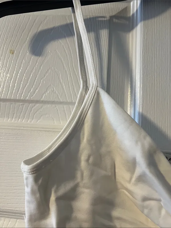 Babaton White Twist-Front Bandeau Camisole - Image 3