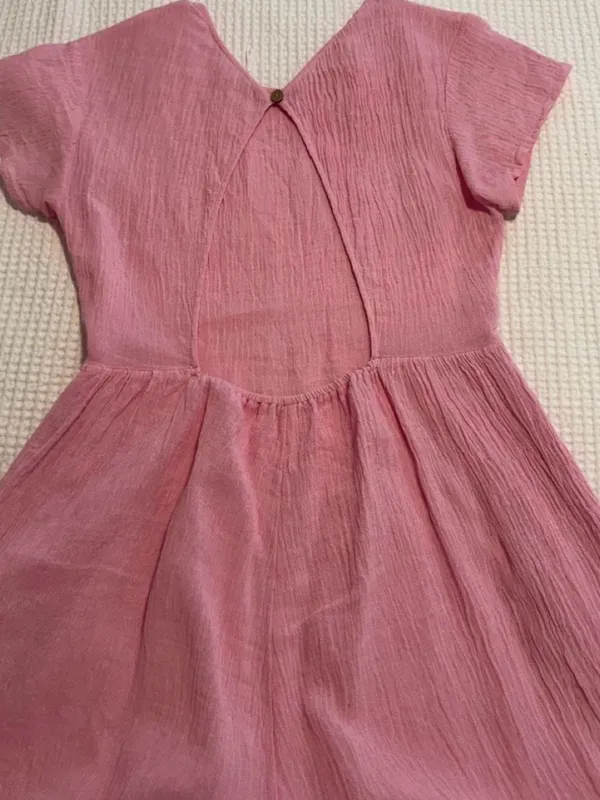 Free People Tierra Crinkle Jumpsuit — Pink Flamingo (Size S) - Image 4
